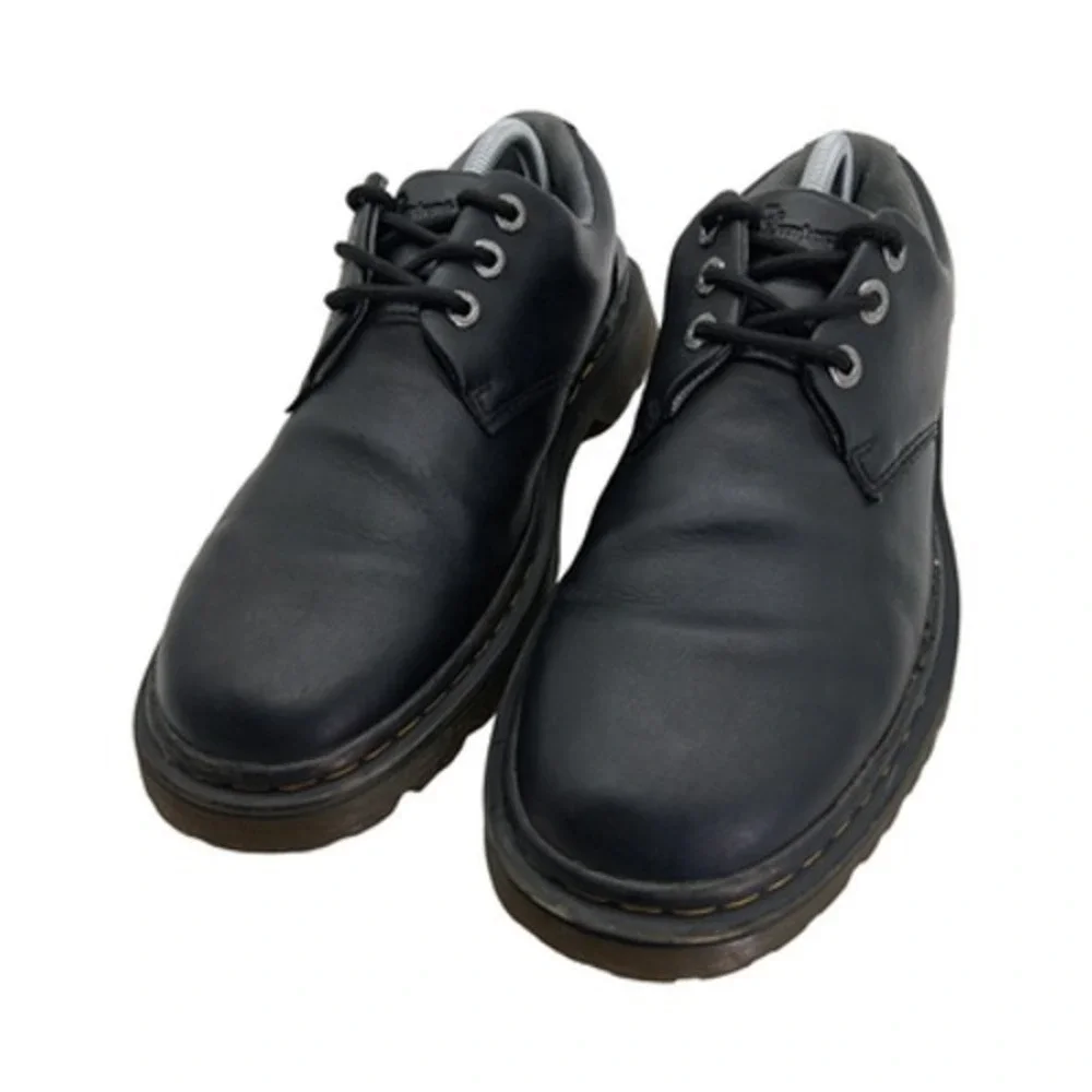 Dr Martens Kent Shoes Mens Size 9 Black Leather Lace Up Casual Lug Sole Oxford